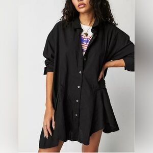 Free People Freya Poplin shirt buttons down